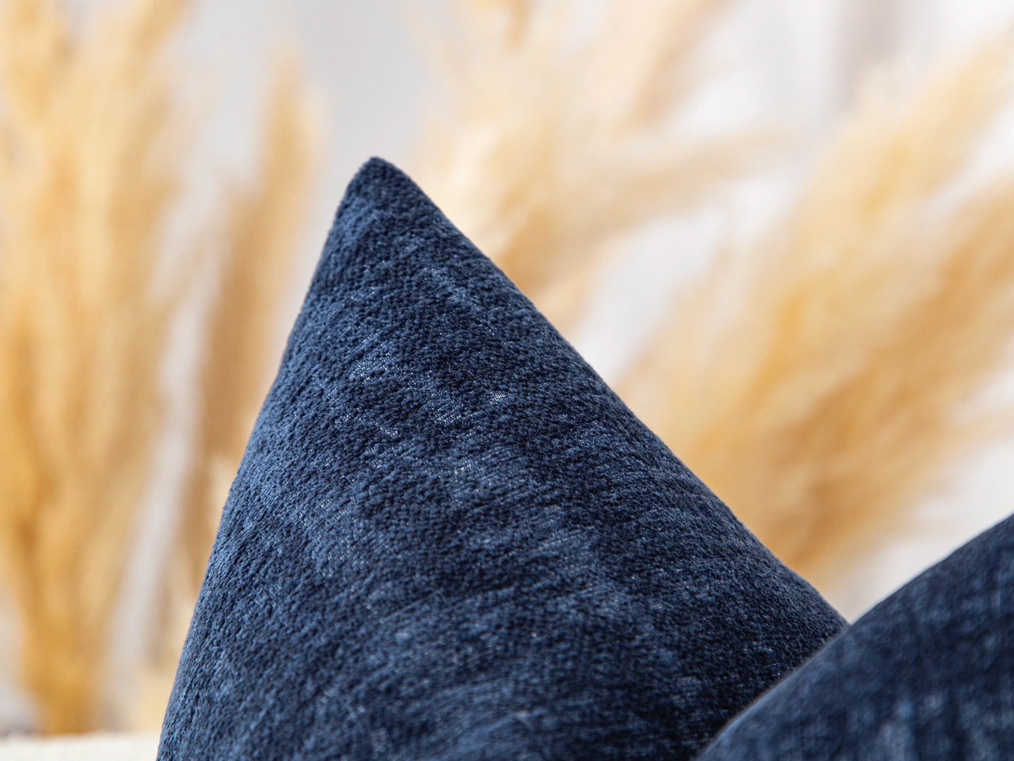 Blue Textured Soft Pillow Cover