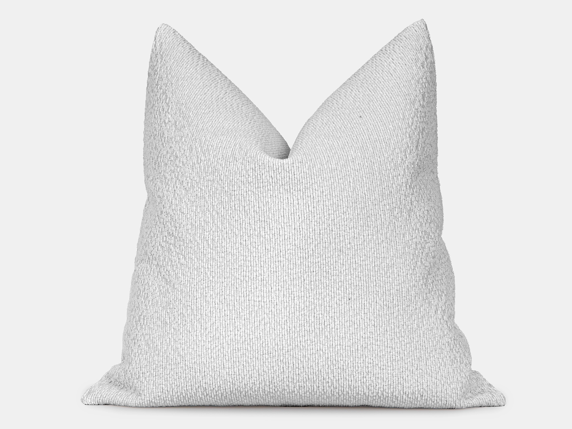 White Textured Throw Pillow Cover