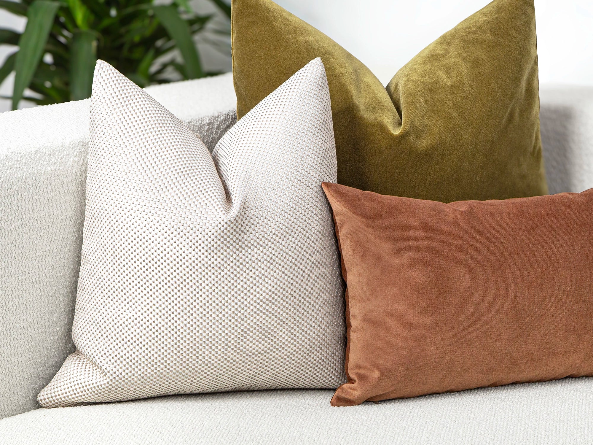 Cream and Gold Woven Pillow Cover