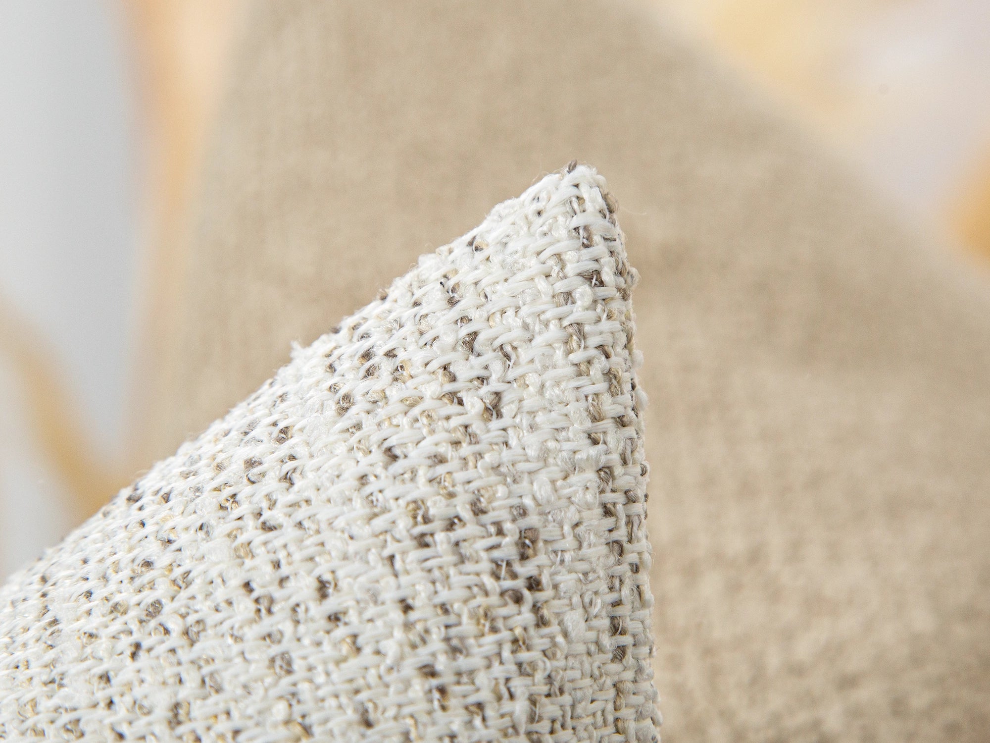 Ivory Speckled Woven Pillow Cover