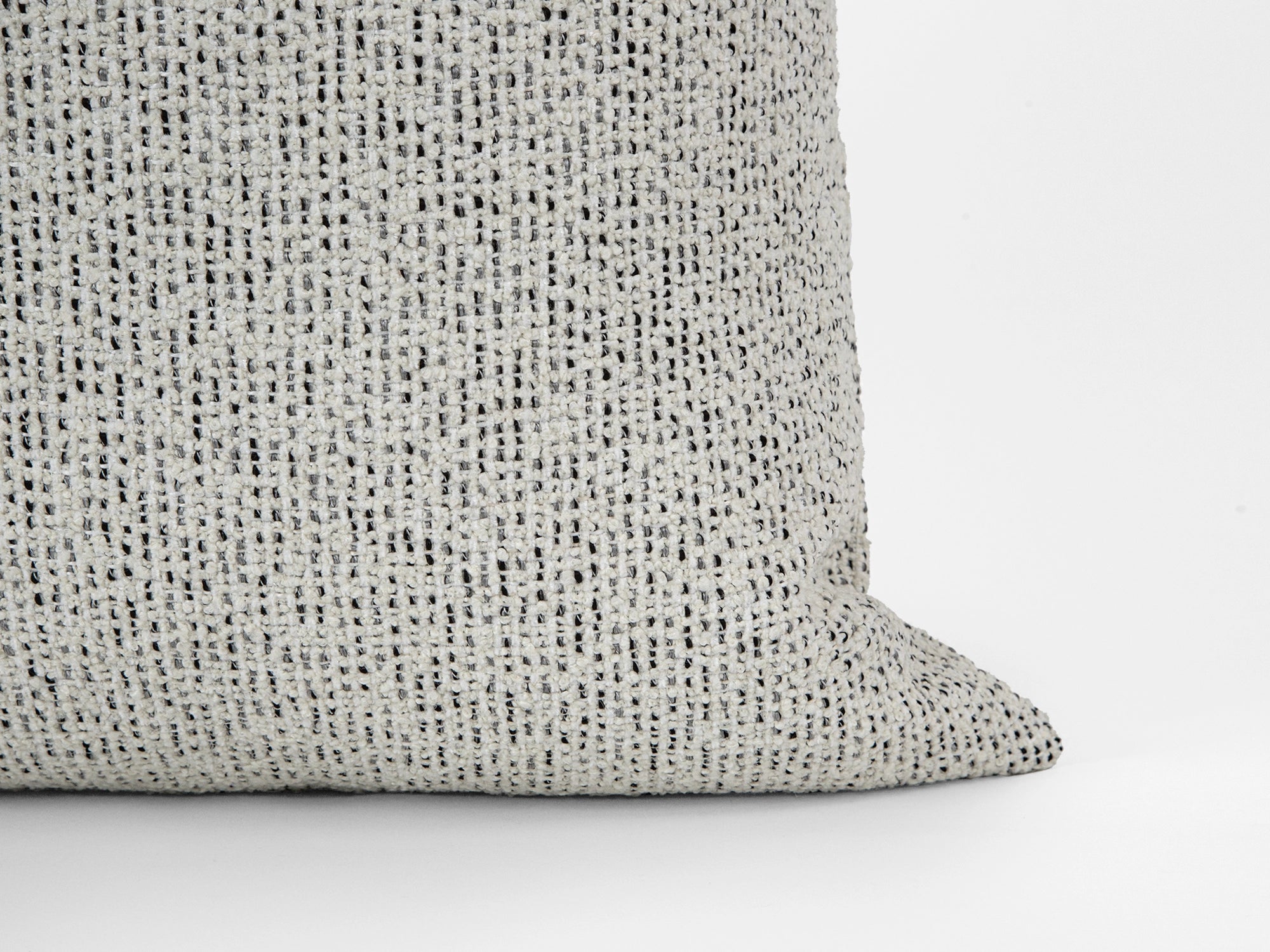 Ivory Black Speckled Woven Pillow Cover