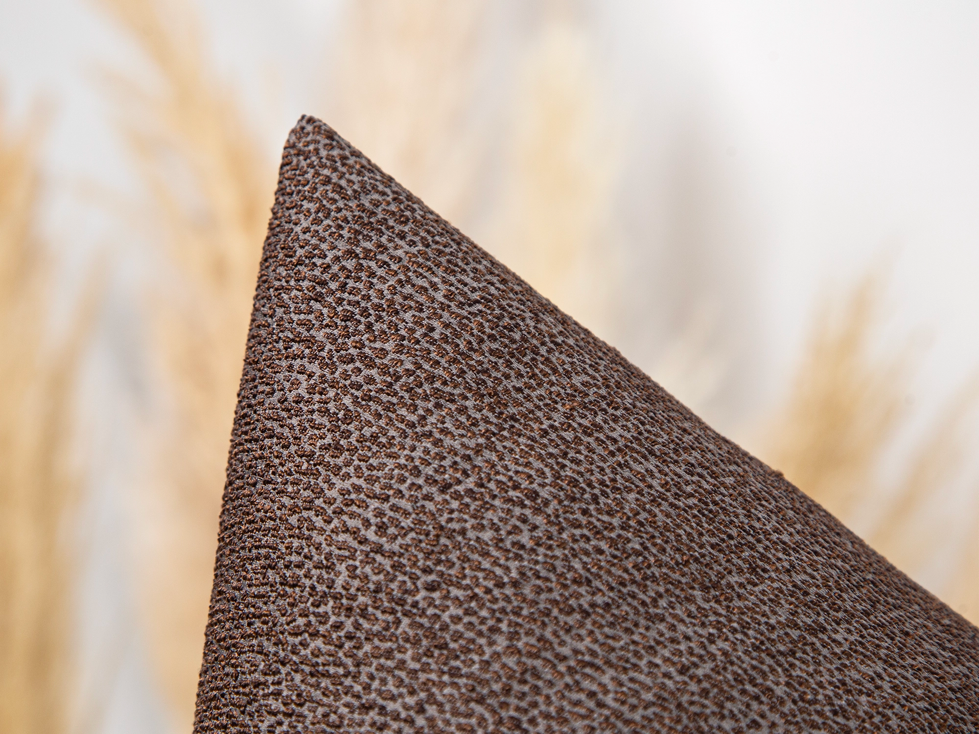 Brown Spotted Jacquard Pillow Cover