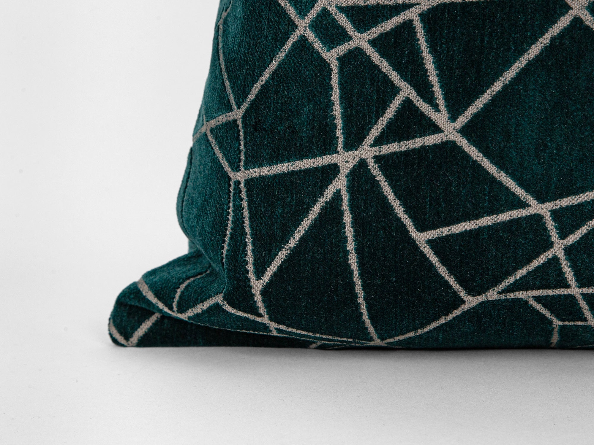 Dark Teal Textured Velvet Pillow Cover - Astral