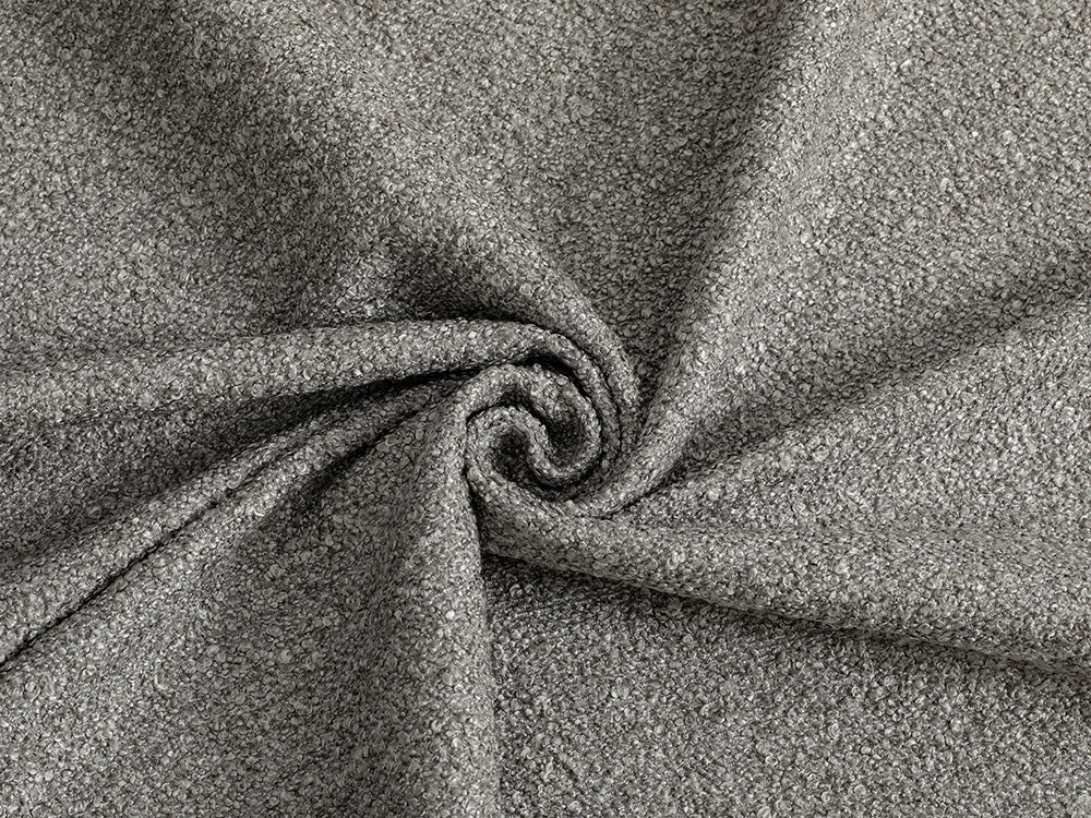 Stone Gray Boucle Upholstery Fabric - Monarch