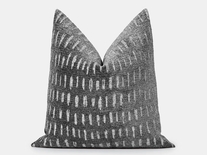 Stone Gray Dash Pillow Cover
