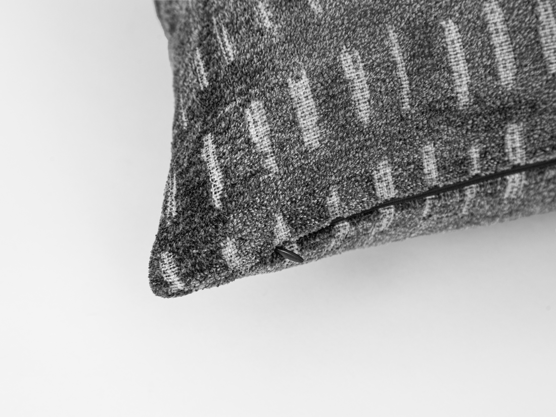 Stone Gray Dash Pillow Cover