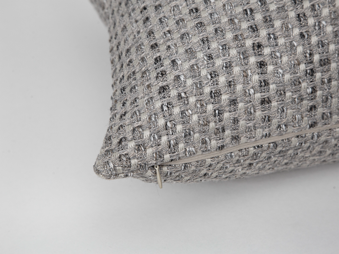 Stone Gray Woven Pillow Cover