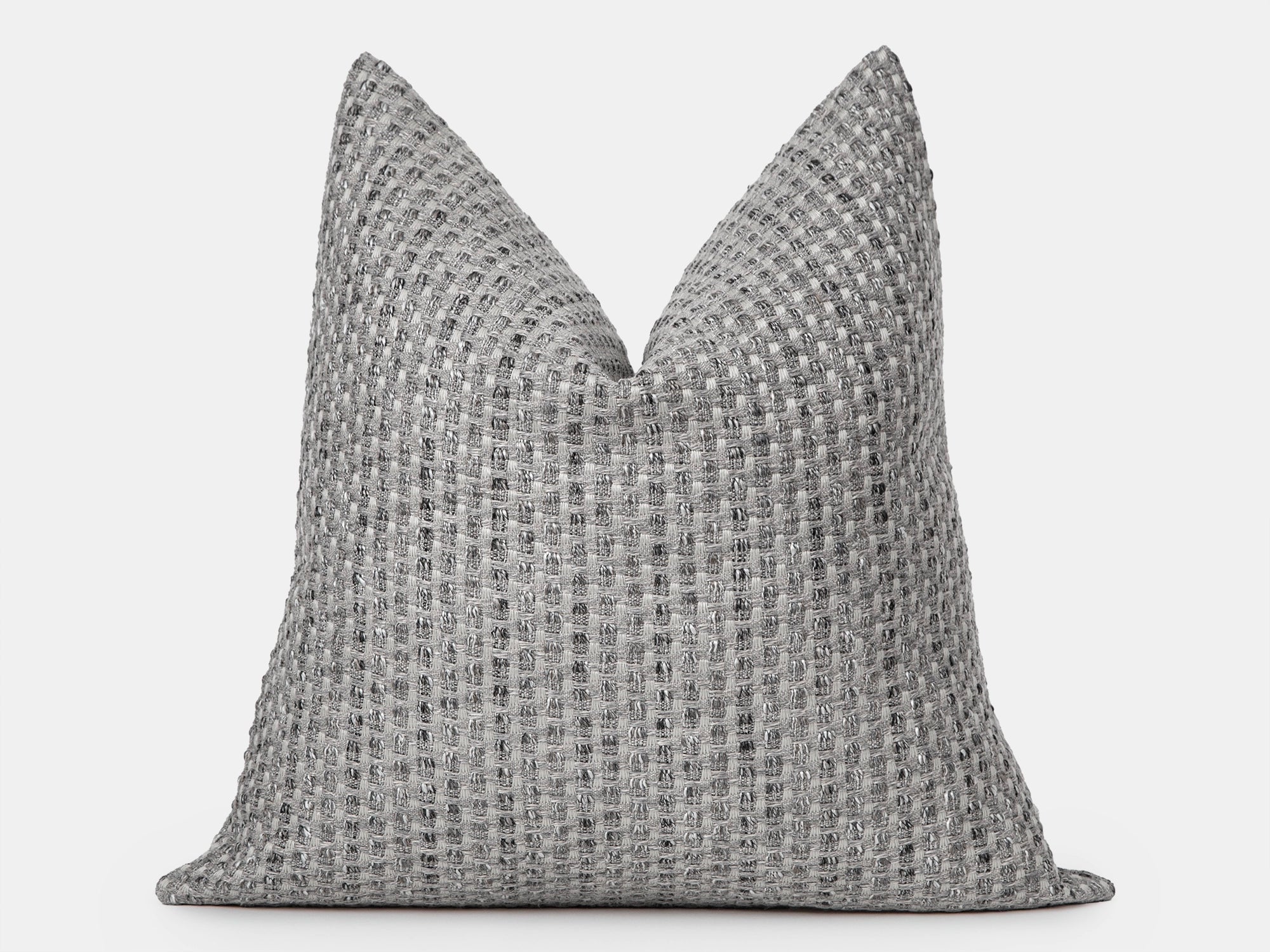 Stone Gray Woven Pillow Cover