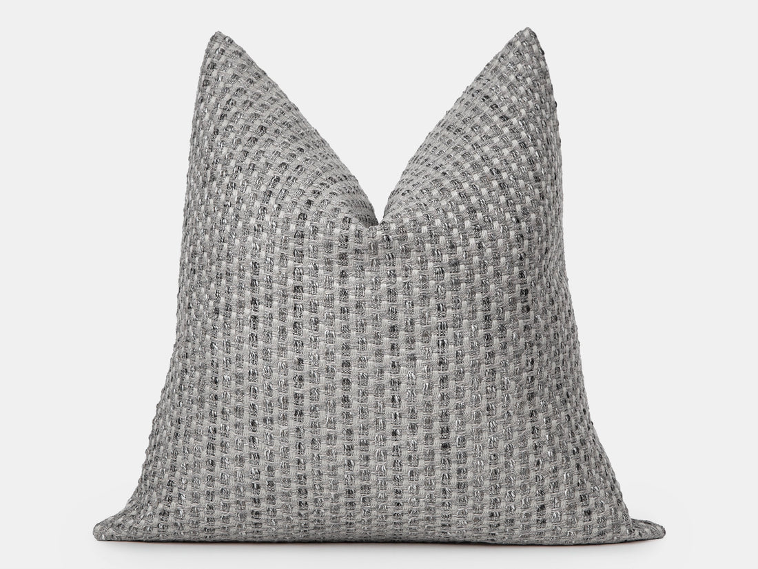 Stone Gray Woven Pillow Cover