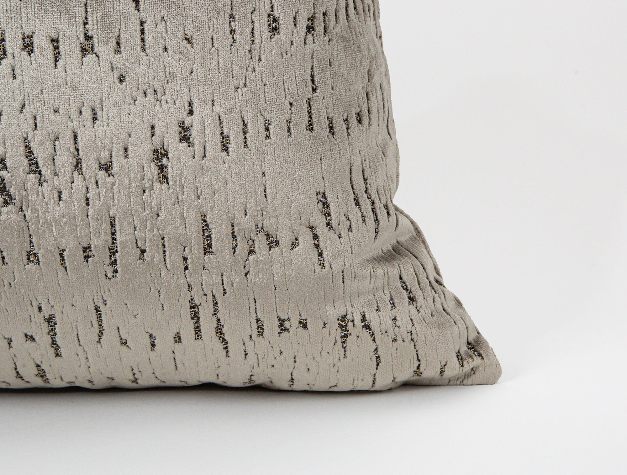 Greige Cut Velvet Luxury Pillow Cover