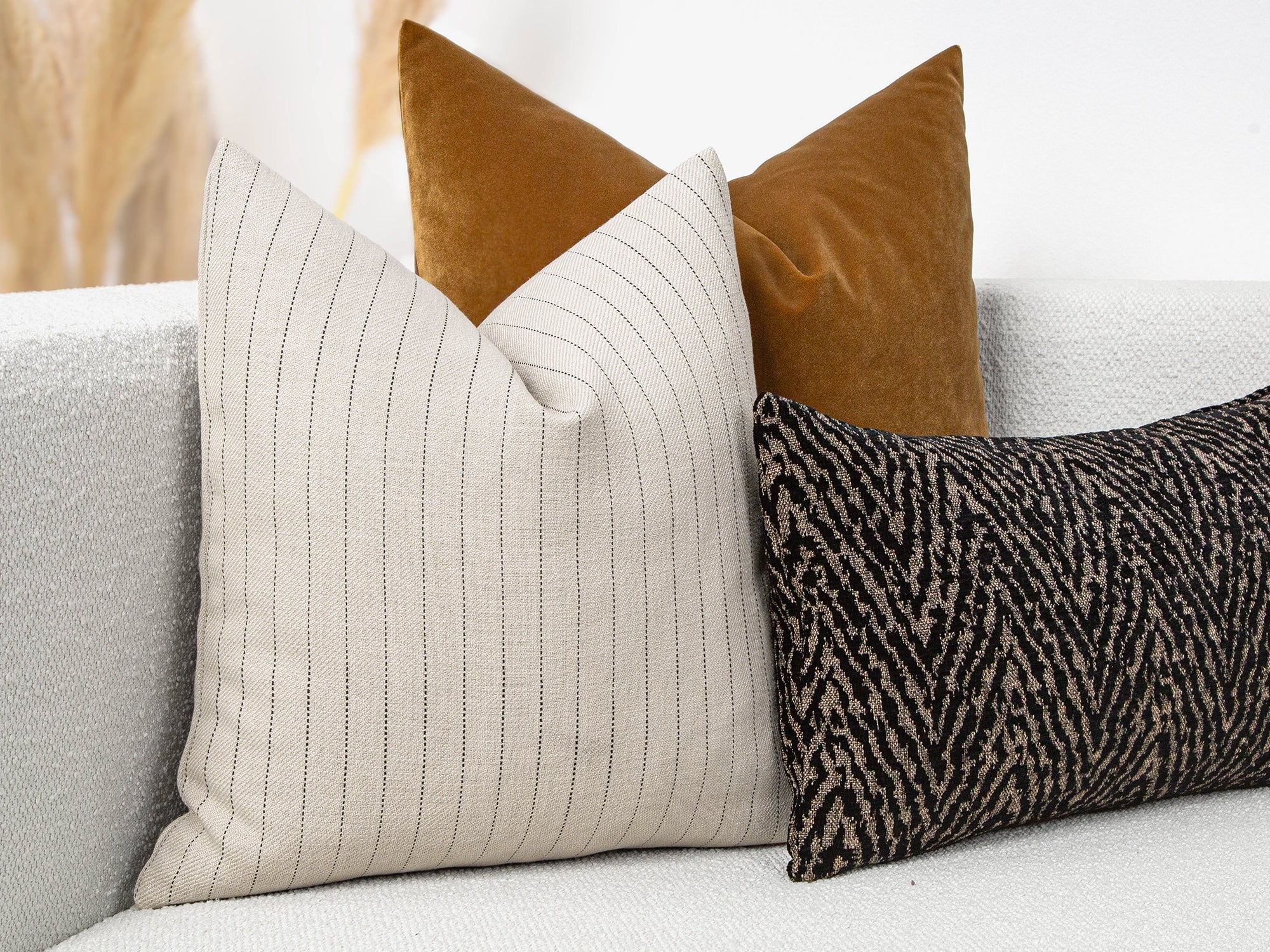 Neutral Striped Pillow Cover - Boho & Linen