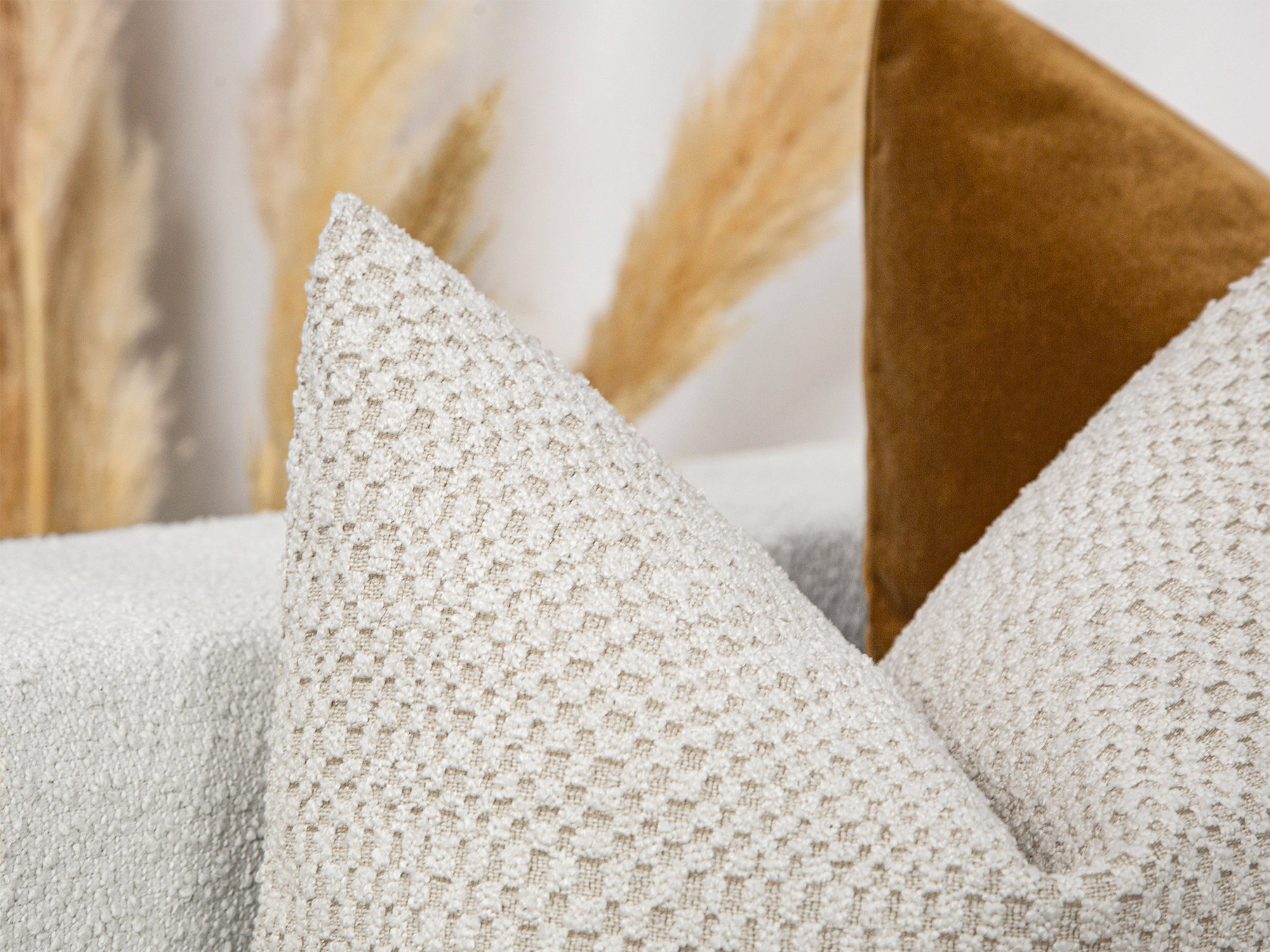 Ivory Tactile Textured Pillow Cover - District