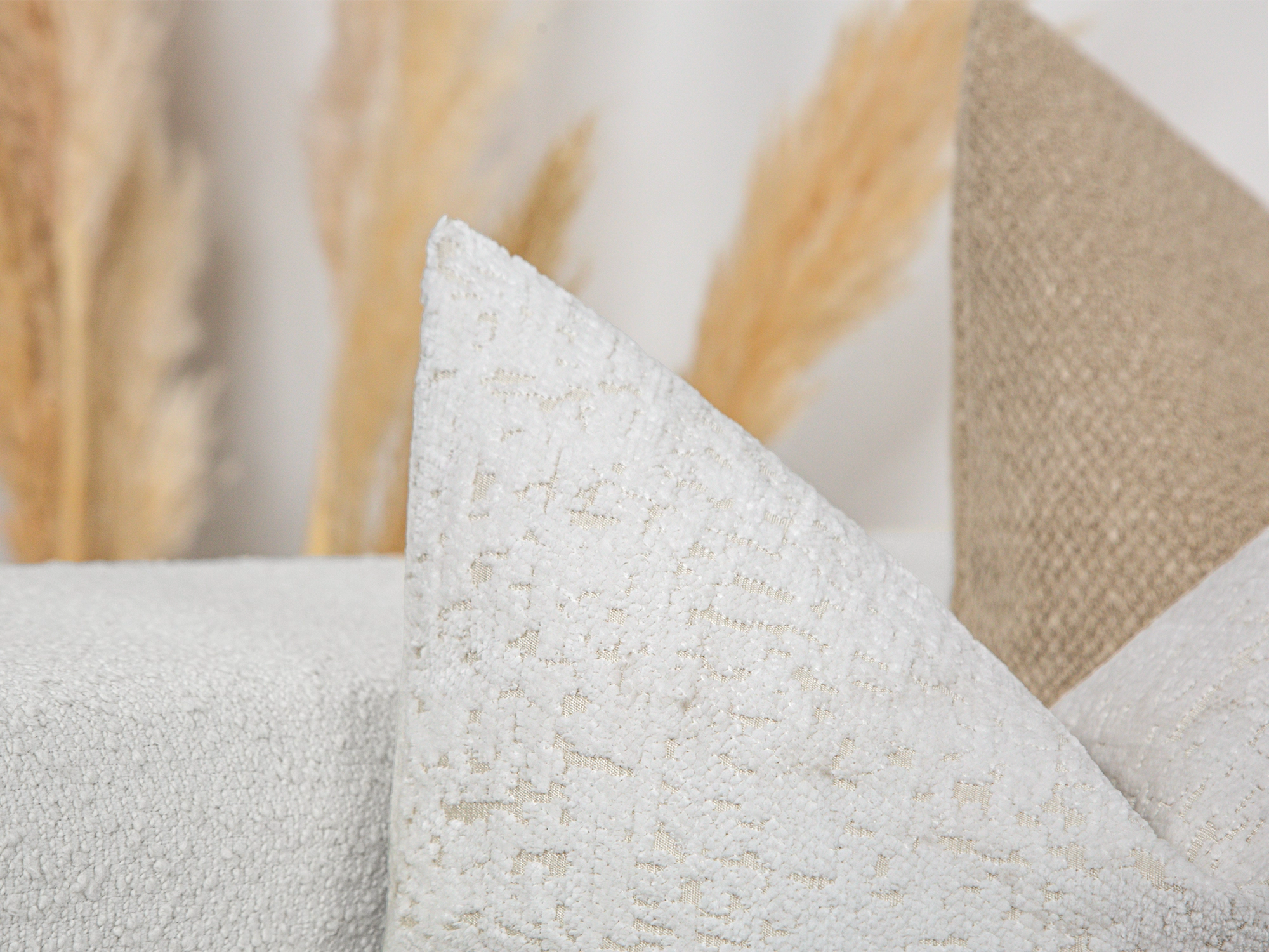 Off White Tactile Textured Pillow Cover