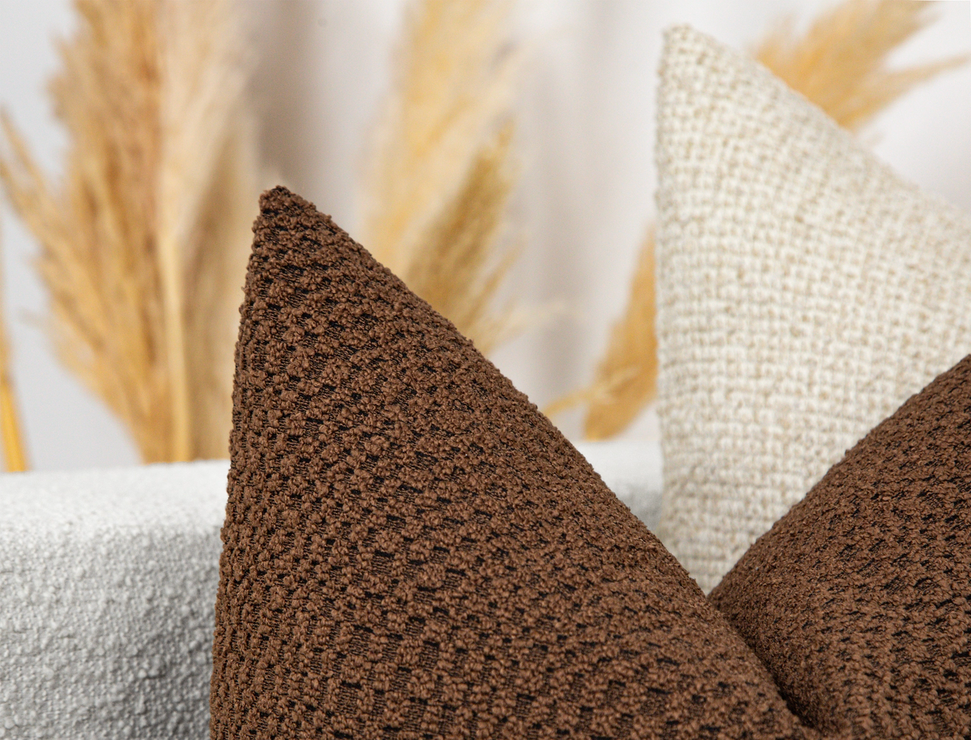 Saddle Brown Tactile Pillow Cover - District