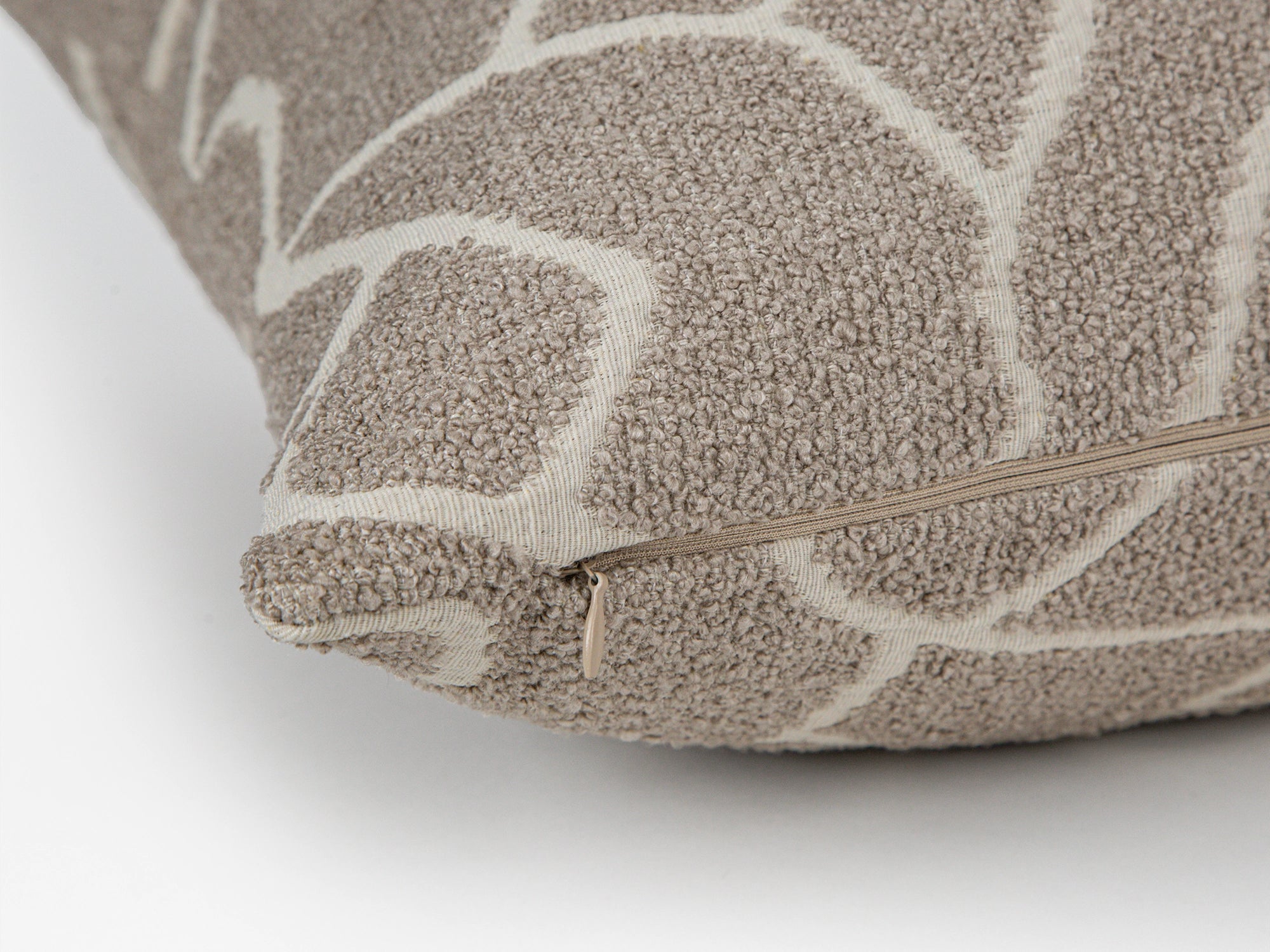 Taupe Beige Abstract Pillow Cover