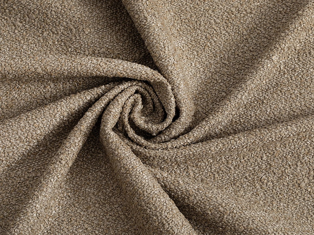 Taupe Beige Boucle Upholstery Fabric - Monarch