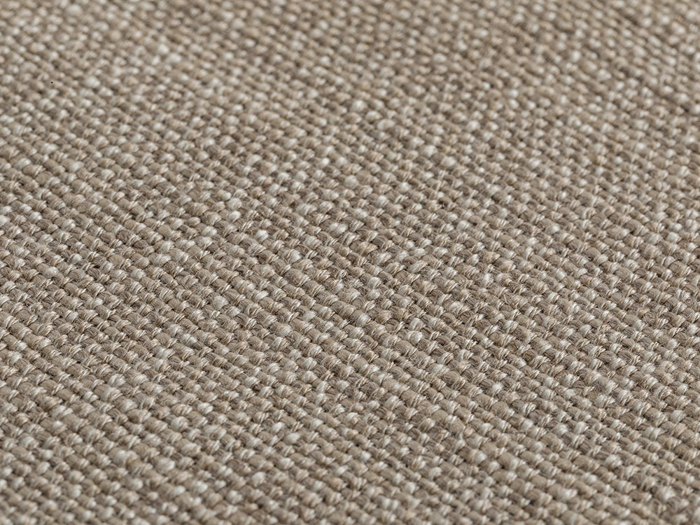 Taupe Beige Linen Look Upholstery Fabric - Cunda