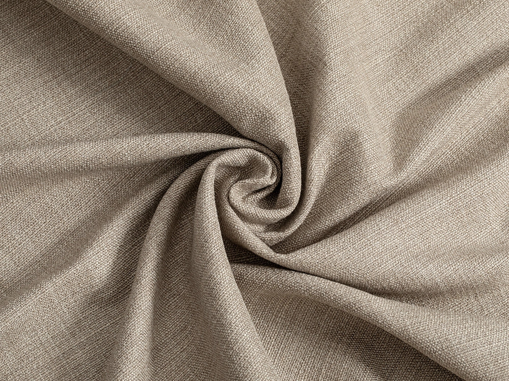 Taupe Beige Linen Look Upholstery Fabric - Cunda
