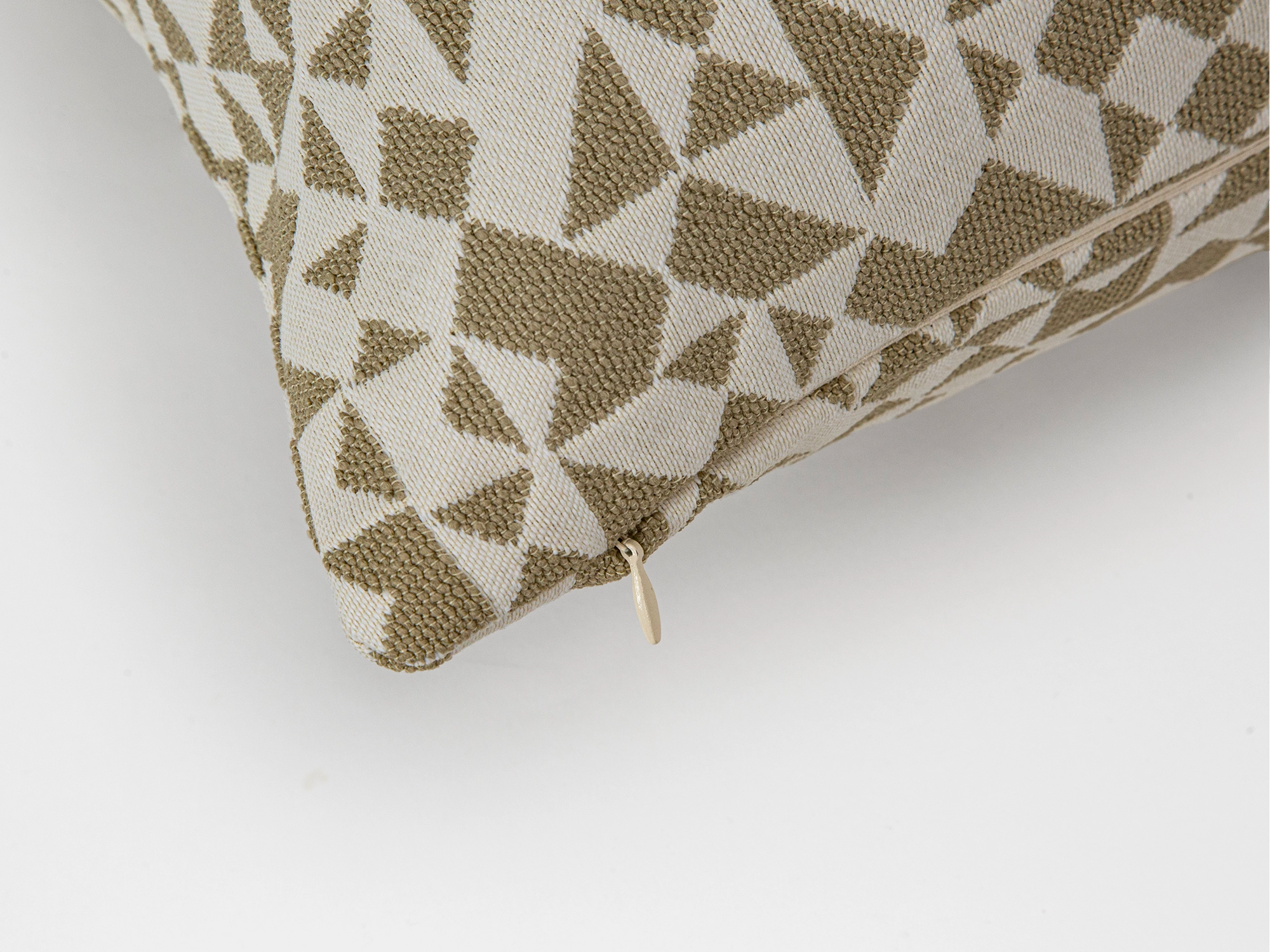 Taupe Beige Geometric Pillow Cover