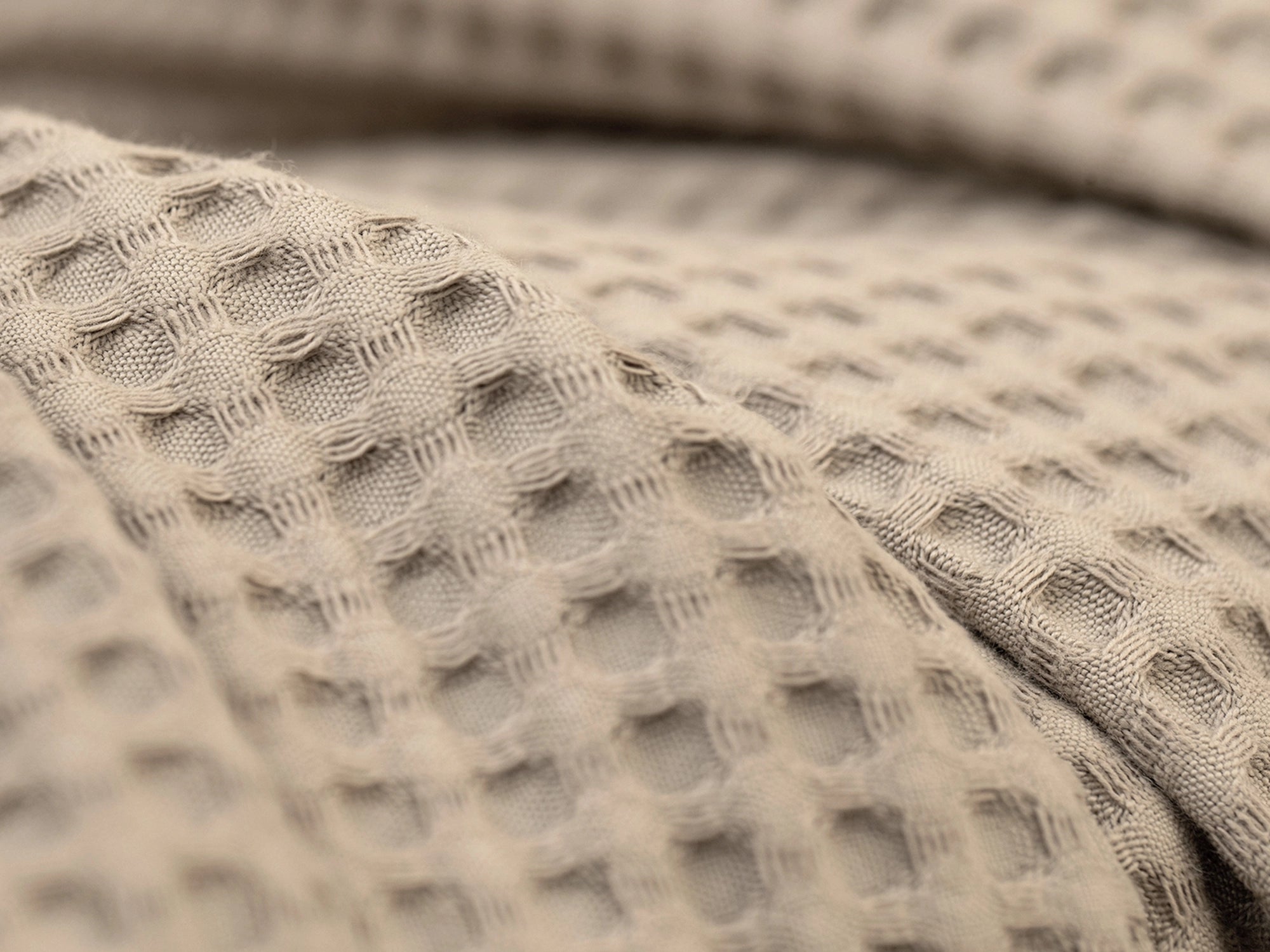 Taupe Waffle Sofa Throw