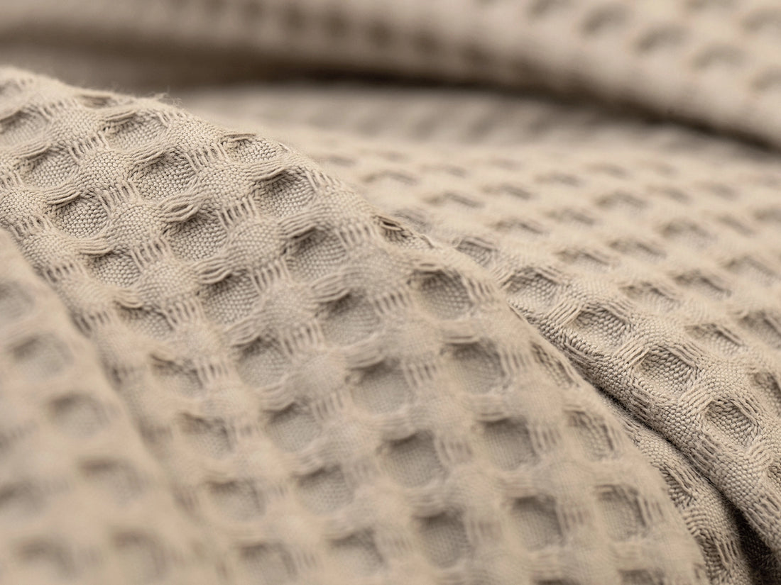 Taupe Waffle Sofa Throw