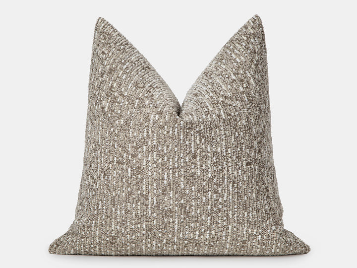 Taupe Beige Pillow Cover - Woven & Textured