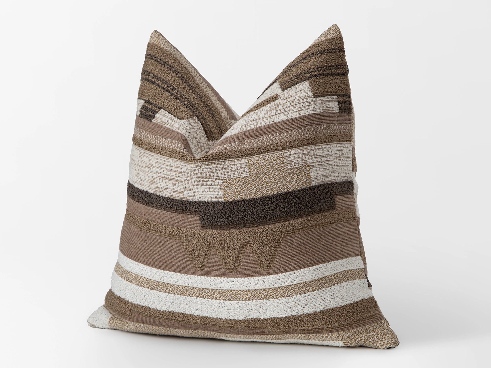 Mocha Textured Artisan Pillow Cover