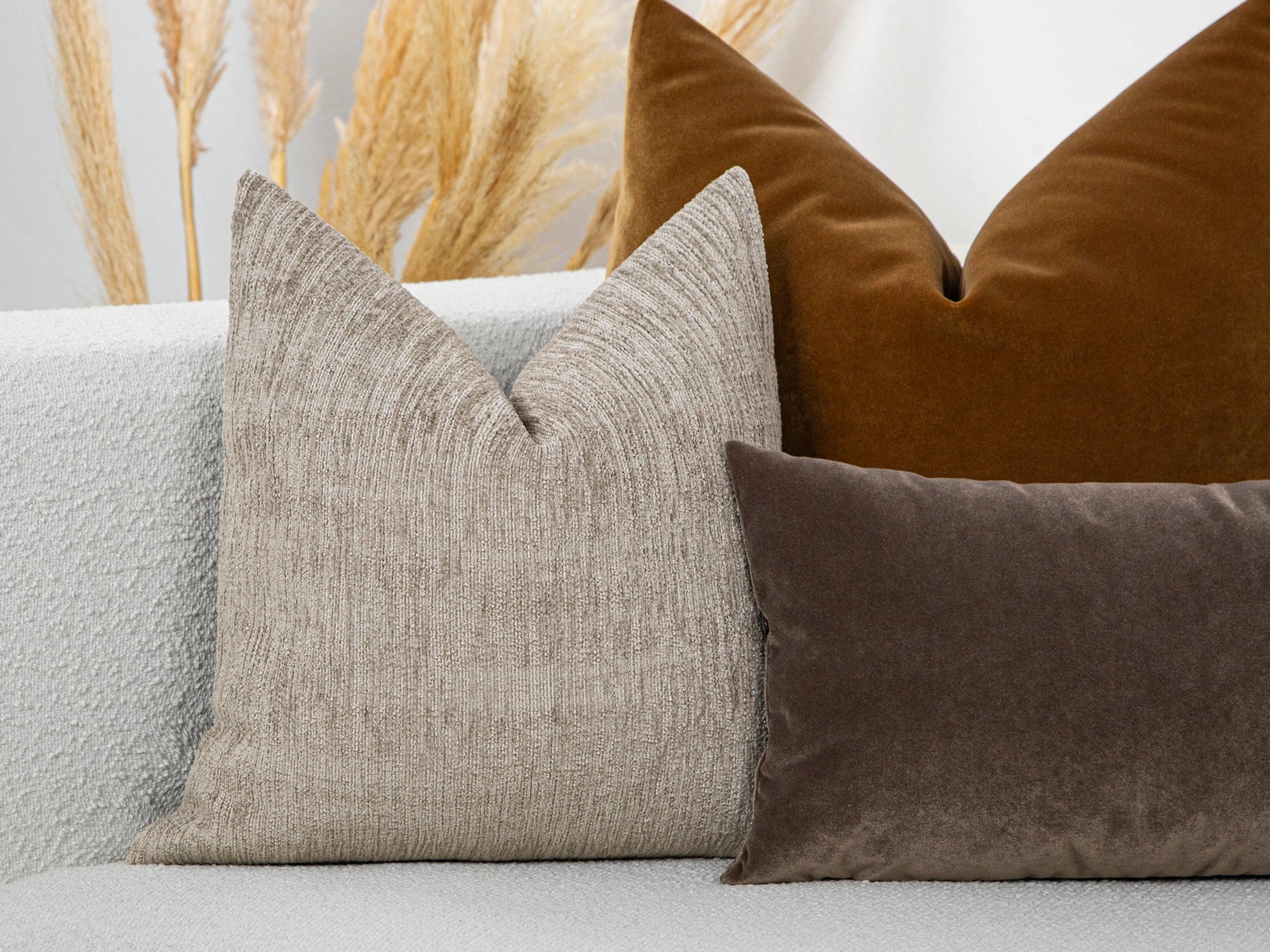 Taupe Textured Pillow Cover