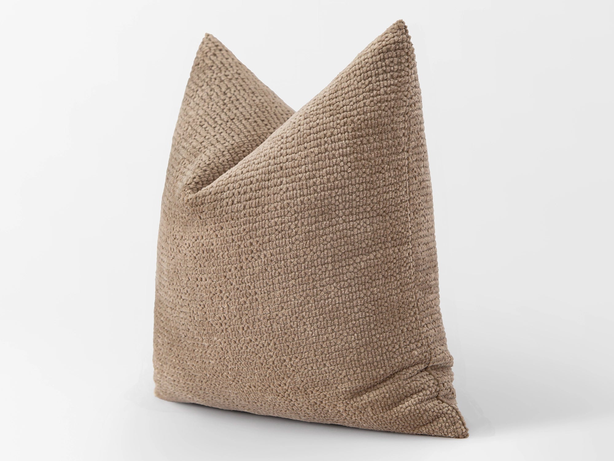 Taupe Brown Textured Pillow Cover