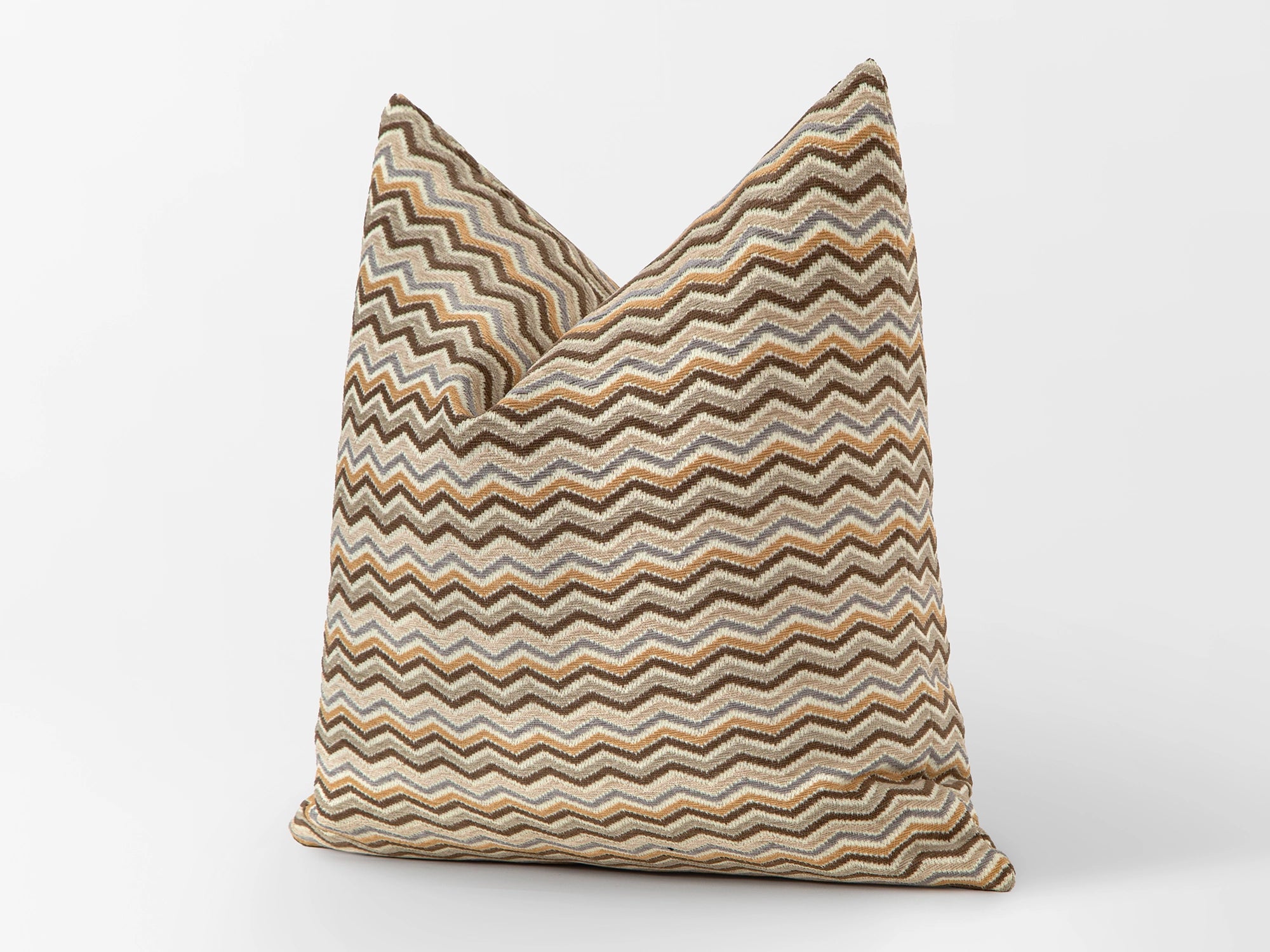 Beige Chevron Throw Pillow Cover