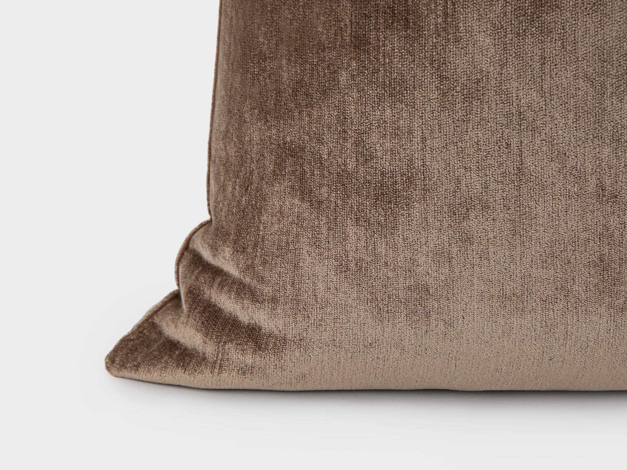 Taupe Brown Woven Pillow Cover - Lustre
