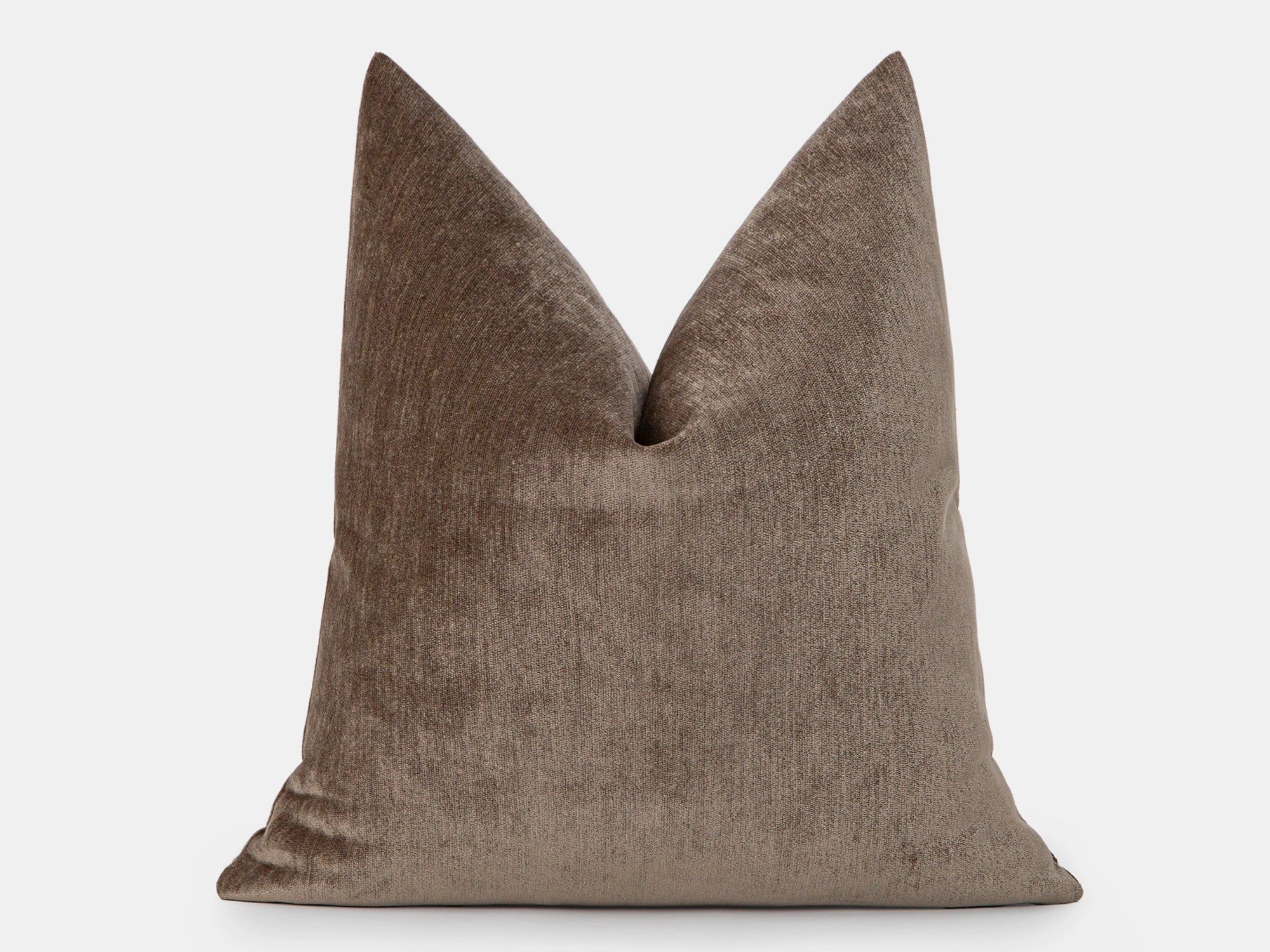 Taupe Brown Woven Pillow Cover - Lustre