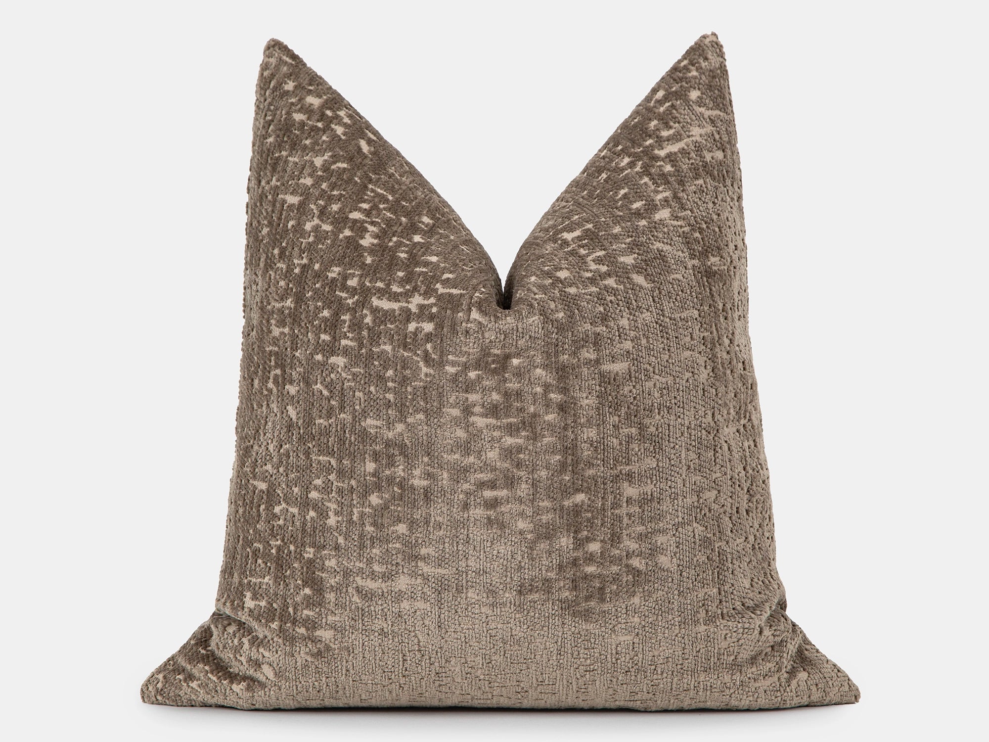 Taupe Brown Textured Pillow Cover