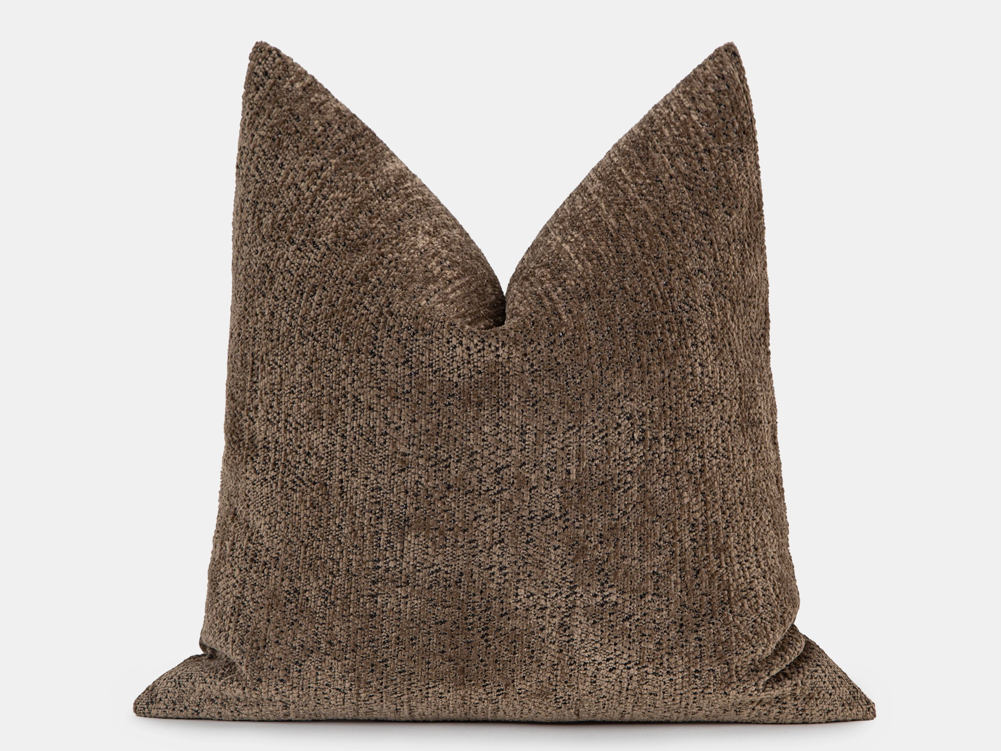 Taupe Brown Textured Pillow Cover