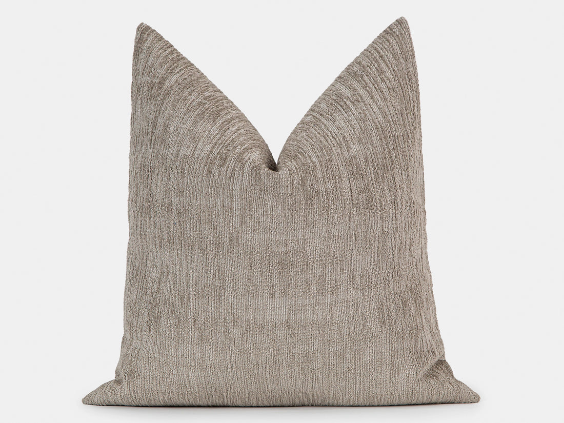 Taupe Textured Pillow Cover