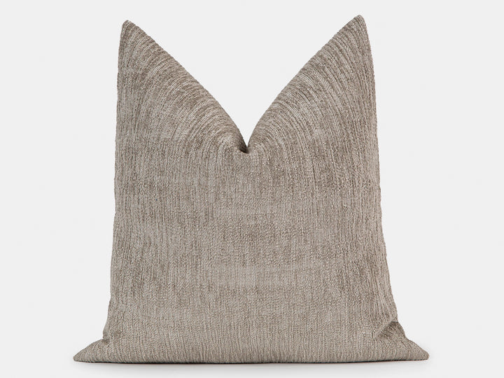 Taupe Textured Pillow Cover