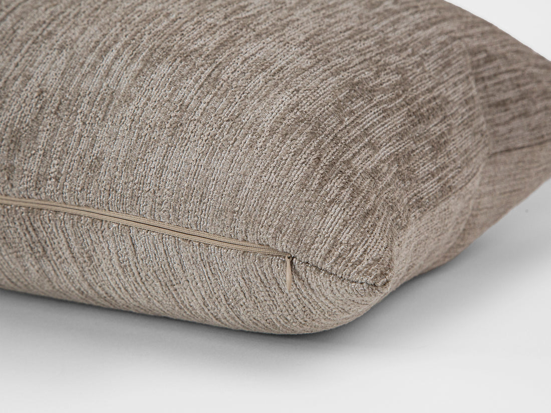 Taupe Textured Pillow Cover