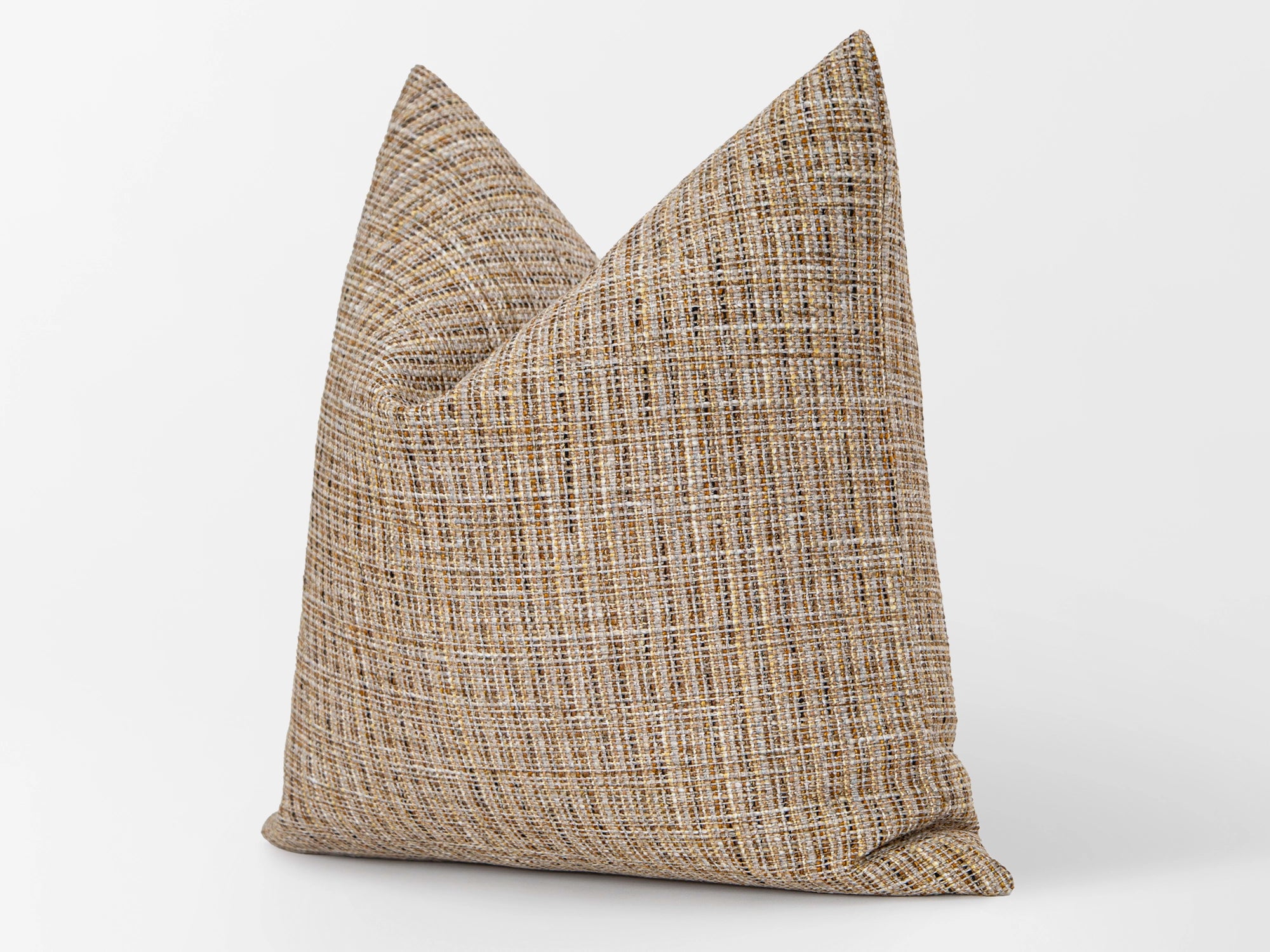 Taupe Boho Woven Pillow Cover