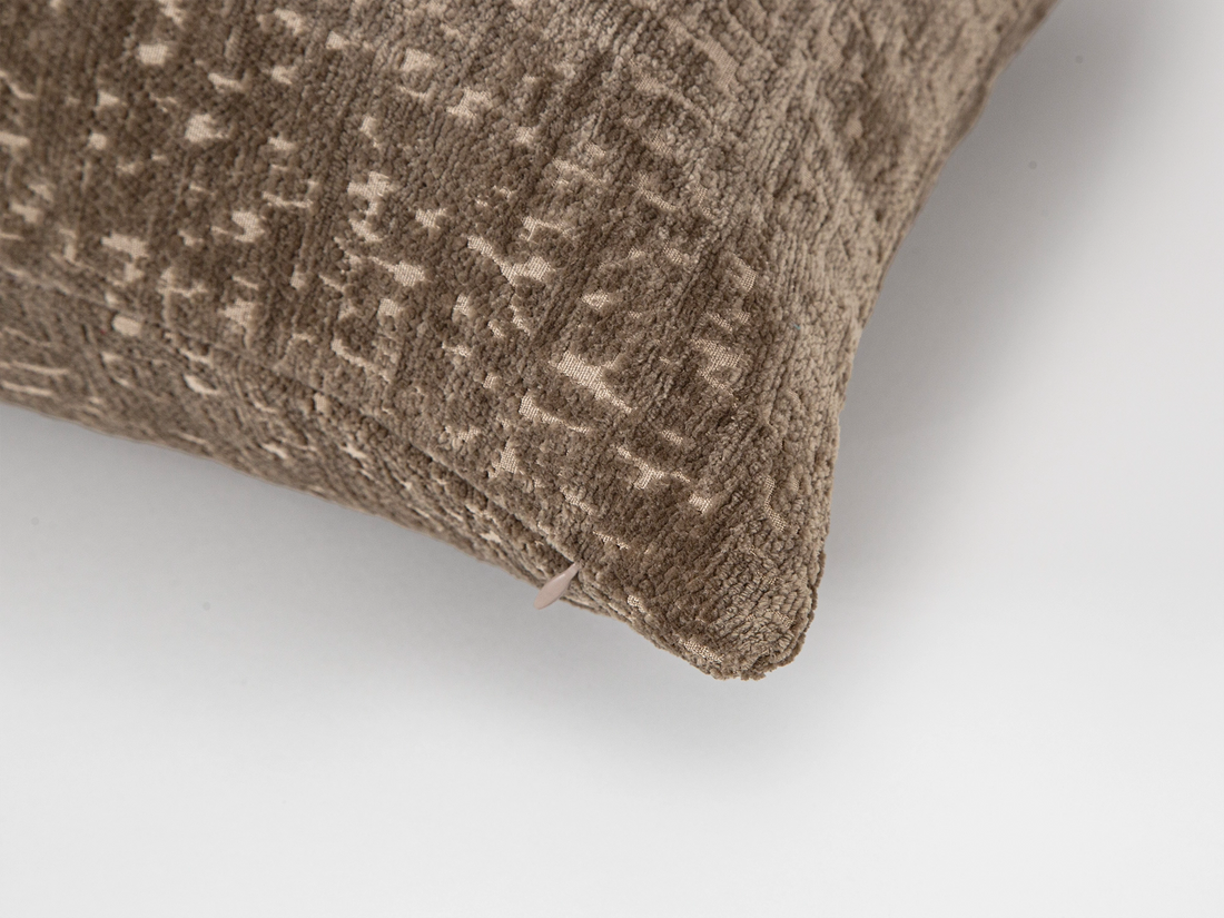 Taupe Brown Textured Pillow Cover