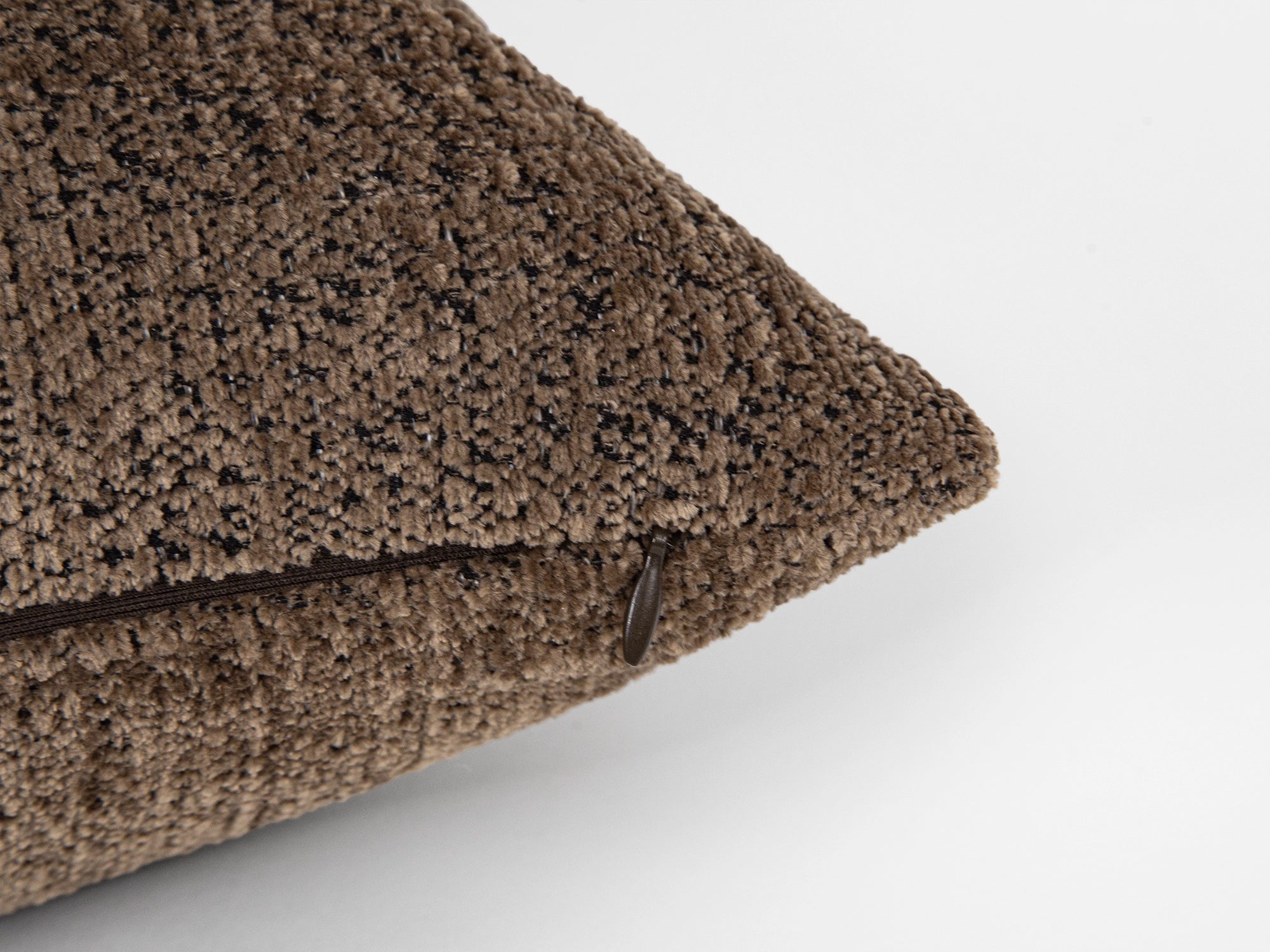 Taupe Brown Textured Pillow Cover