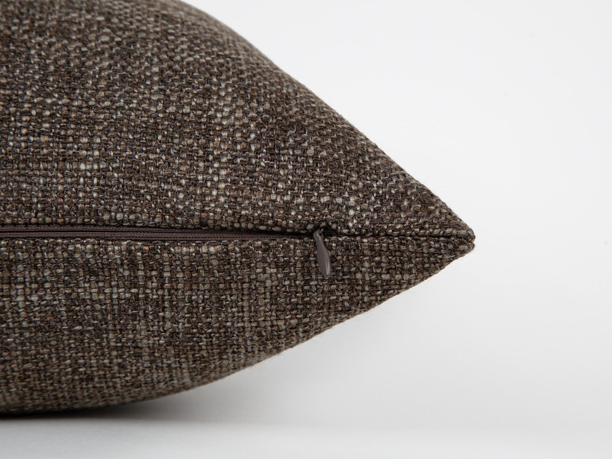 Dark Taupe Brown Woven Pillow Cover