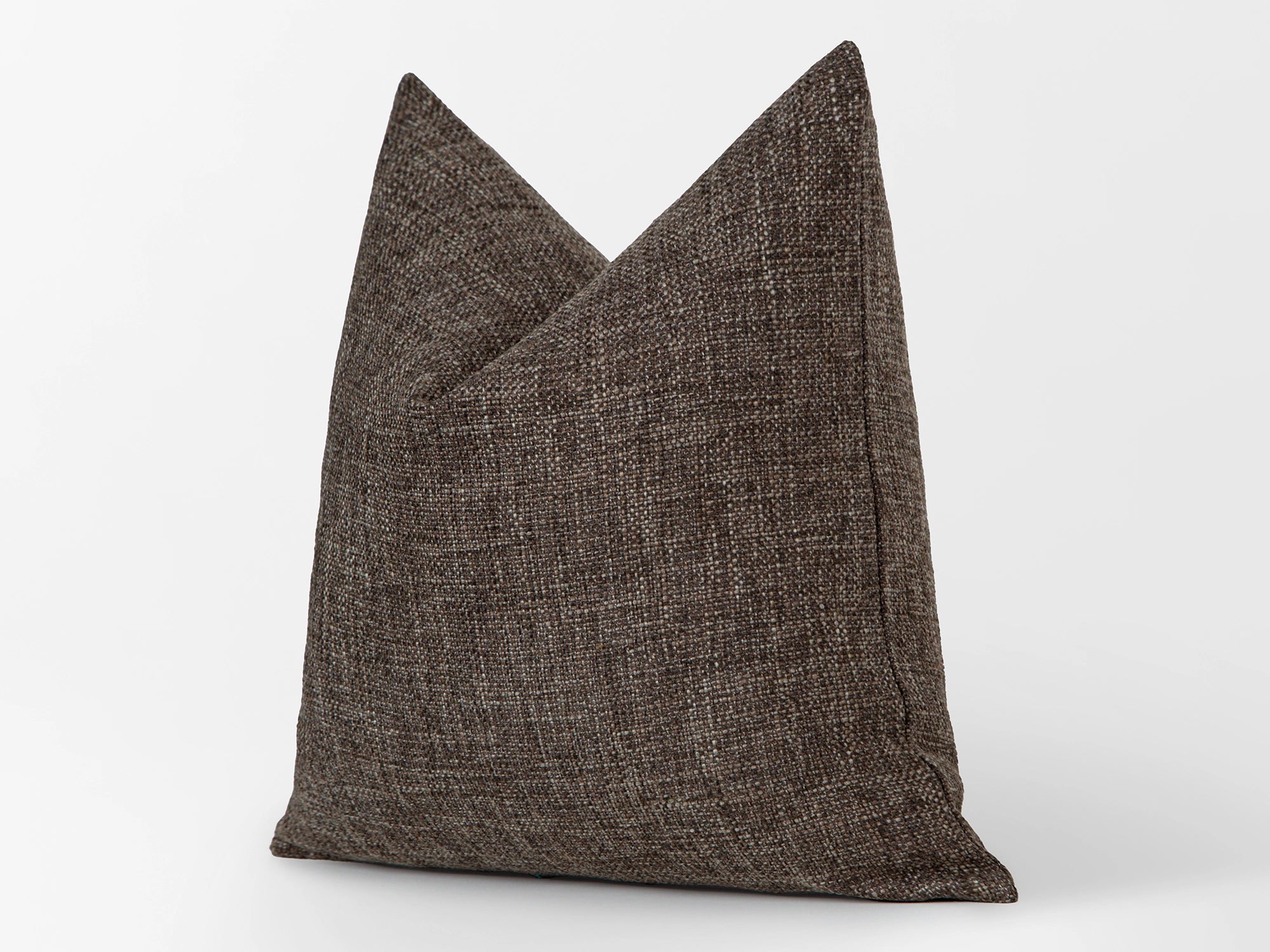 Dark Taupe Brown Woven Pillow Cover