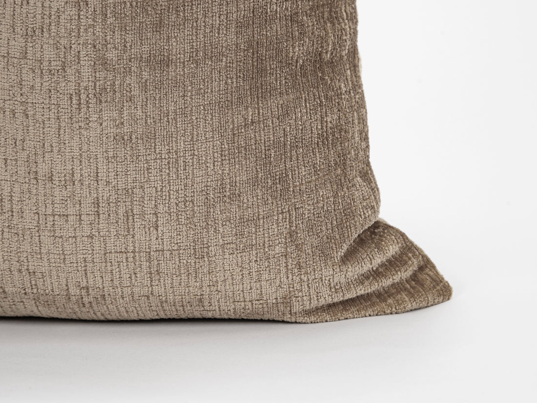 Taupe Chenille Pillow Cover - Cozy