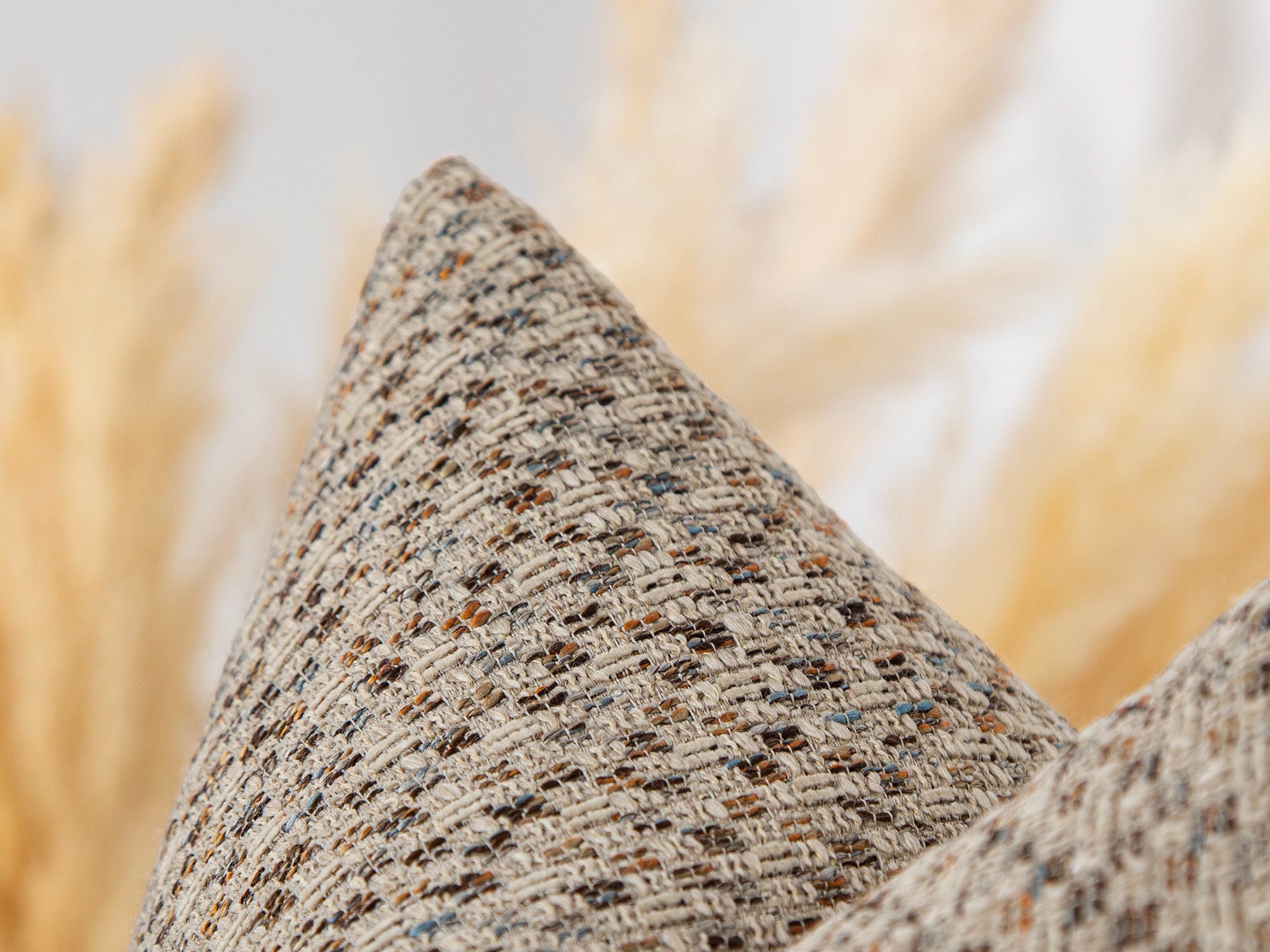 Taupe Woven Throw Pillow Cover