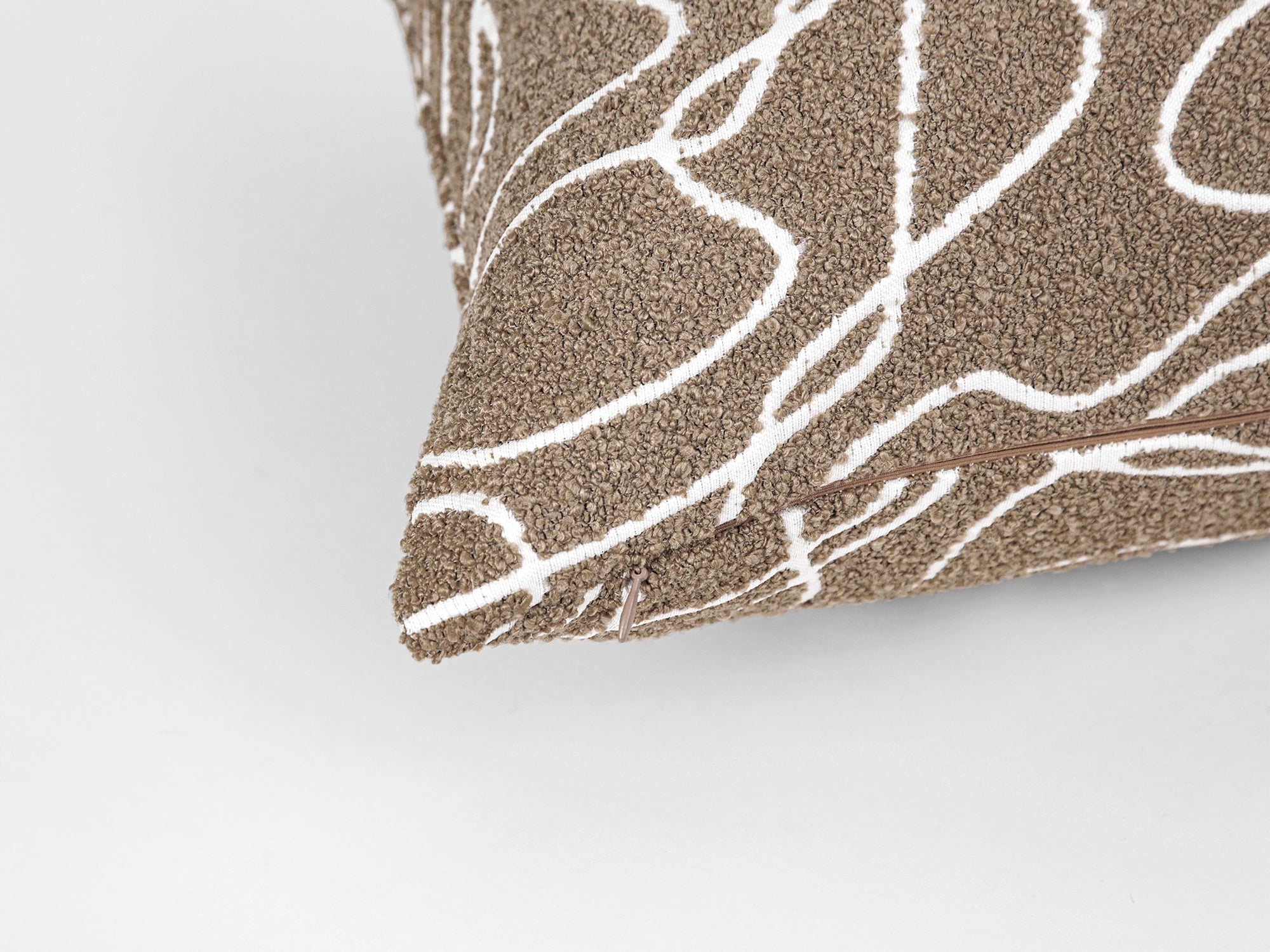 Taupe Abstract Line Pillow Cover – Contour
