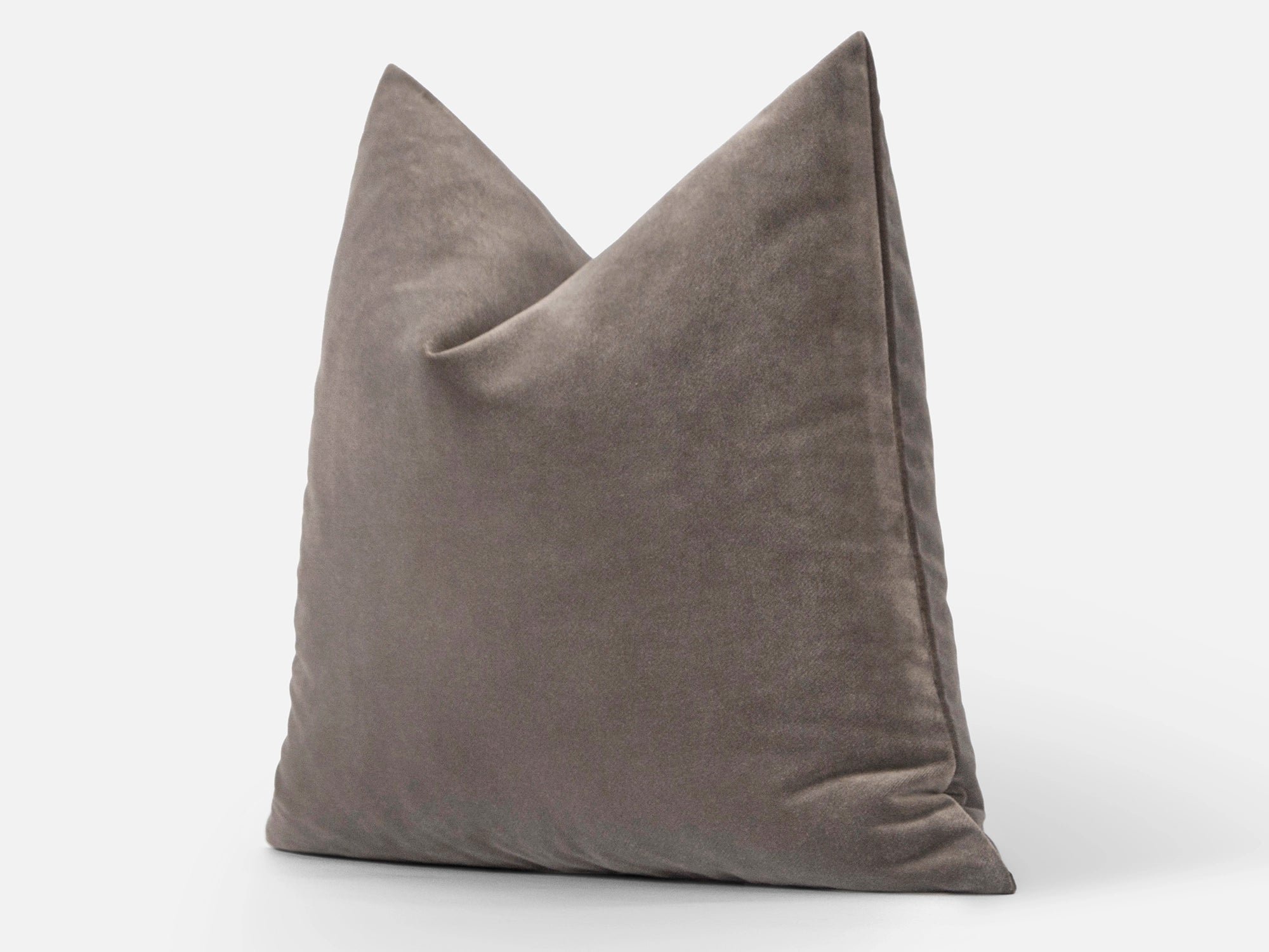 Taupe Velvet Pillow Cover