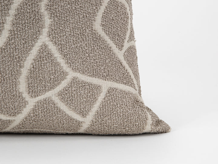Taupe Beige Abstract Pillow Cover