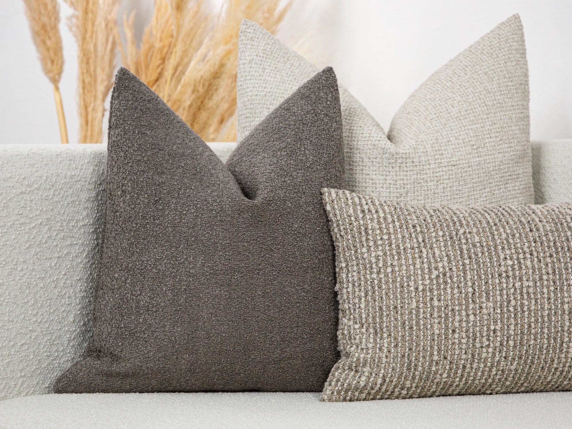 Taupe Gray Alpaca Pillow Cover