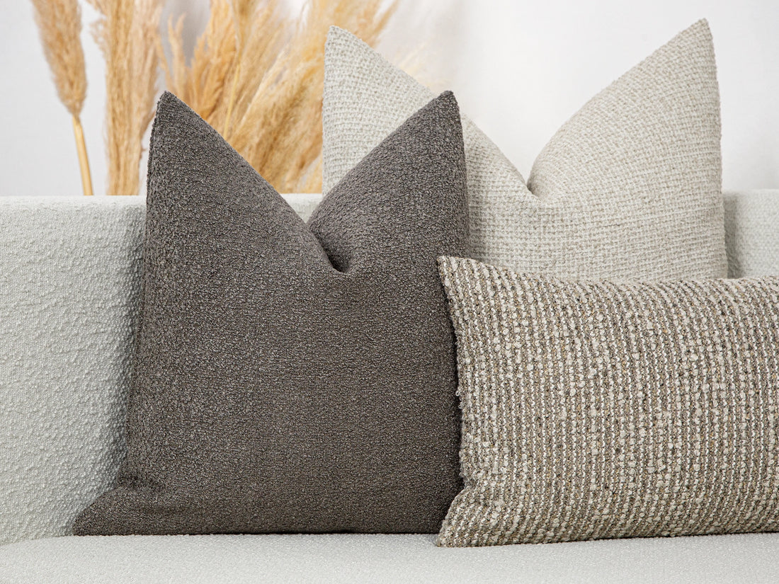 Taupe Gray Alpaca Pillow Cover