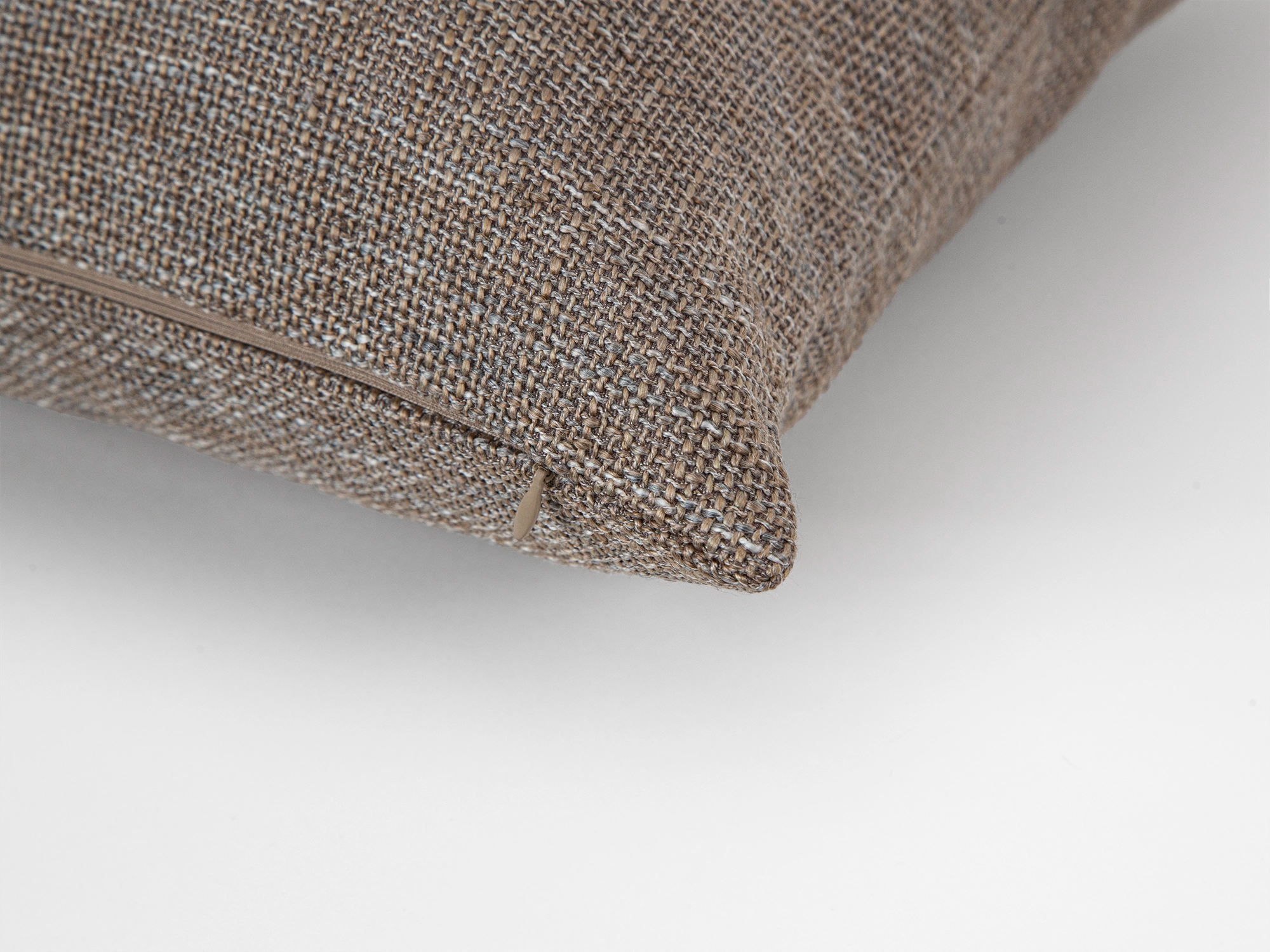 Taupe Gray Woven Linen Pillow Cover